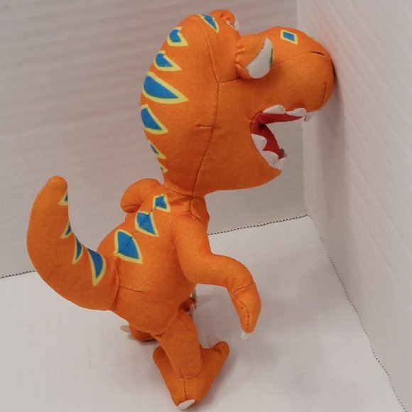 Jim Henson Orange Plush Dinosaur Train Buddy T Rex Toy 8" - Picture 5 of 13